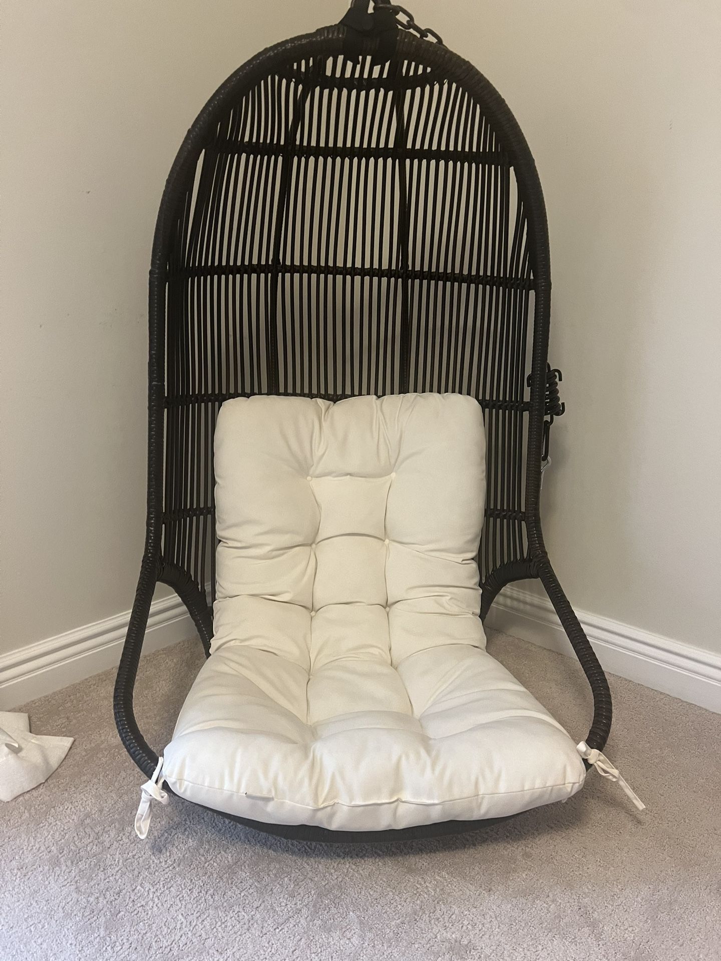 Hanging chair with cushion
