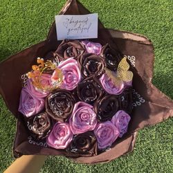 Pink & Brown Bandana Bouquet