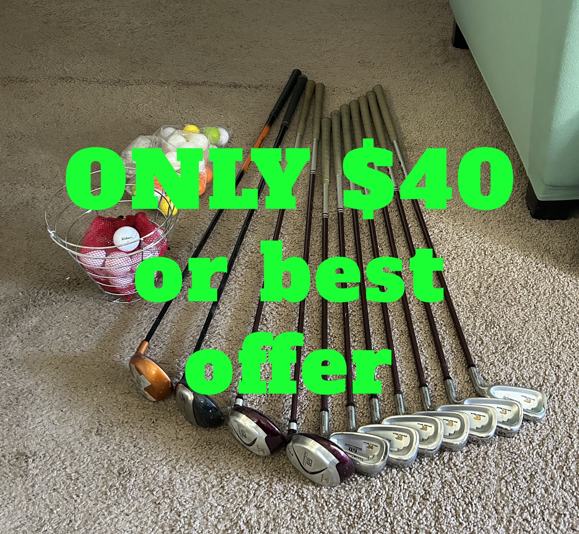 Golf Clubs - Golden Bear & Others