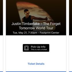 Pair Of VIP SRO FLOOR SEATS Tickets To Justin Timberlake