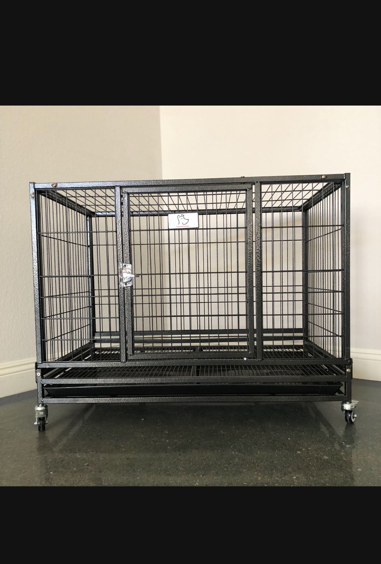 Dog Cage Kennel Size 37” In Medium With Tray New In Box