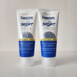 2 Coppertone Sunscreen Lotion for Face