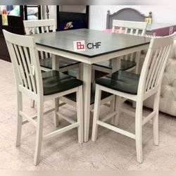 5 Pc Counter height dining table set 