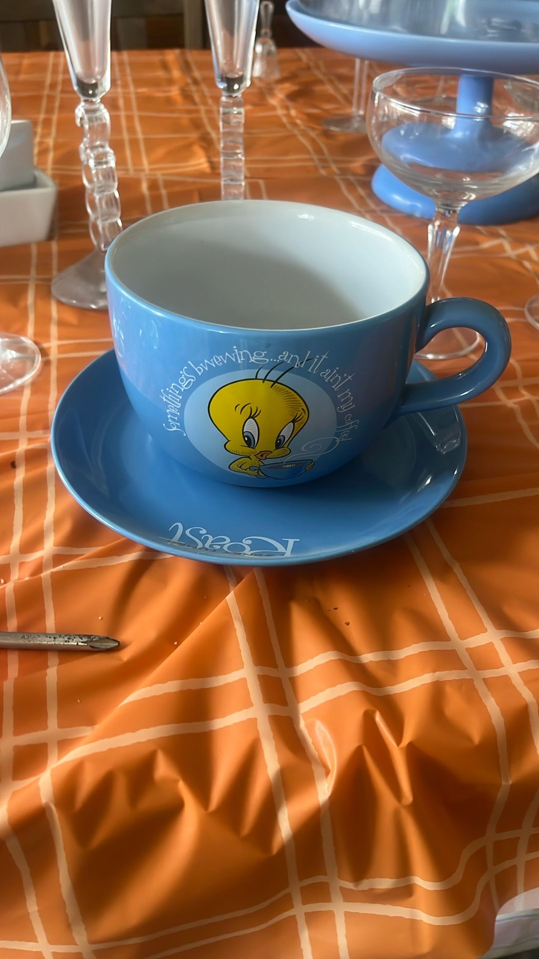 Tweety bird Coffee Cup And Saucer 