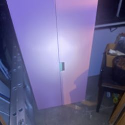 Kids closet pink white