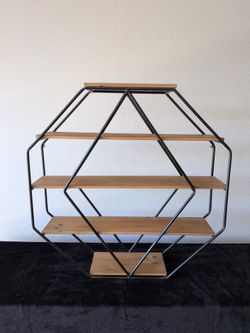 Kate and Laurel Modern Octagon Floating Shelf