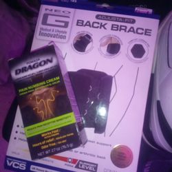 Brand New Back Brace/Dragon Back Pain Cream
