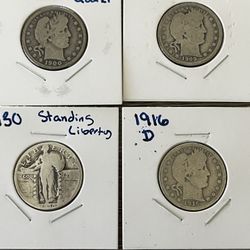 Barber and Standing Liberty Quarters
