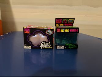 Needoh Blue Nice Cube & Cloud Pleaser 100% Authentic #2 Brand New
