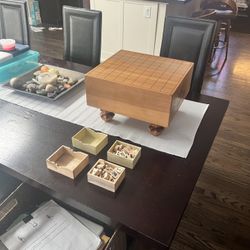 Authentic Shogi Board With 2 Sets Of Pieces 