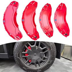Brand New Tesla Cybertruck Caliper Covers 
Front & Rear 4pc Set(Red) W/Cybertruck decals