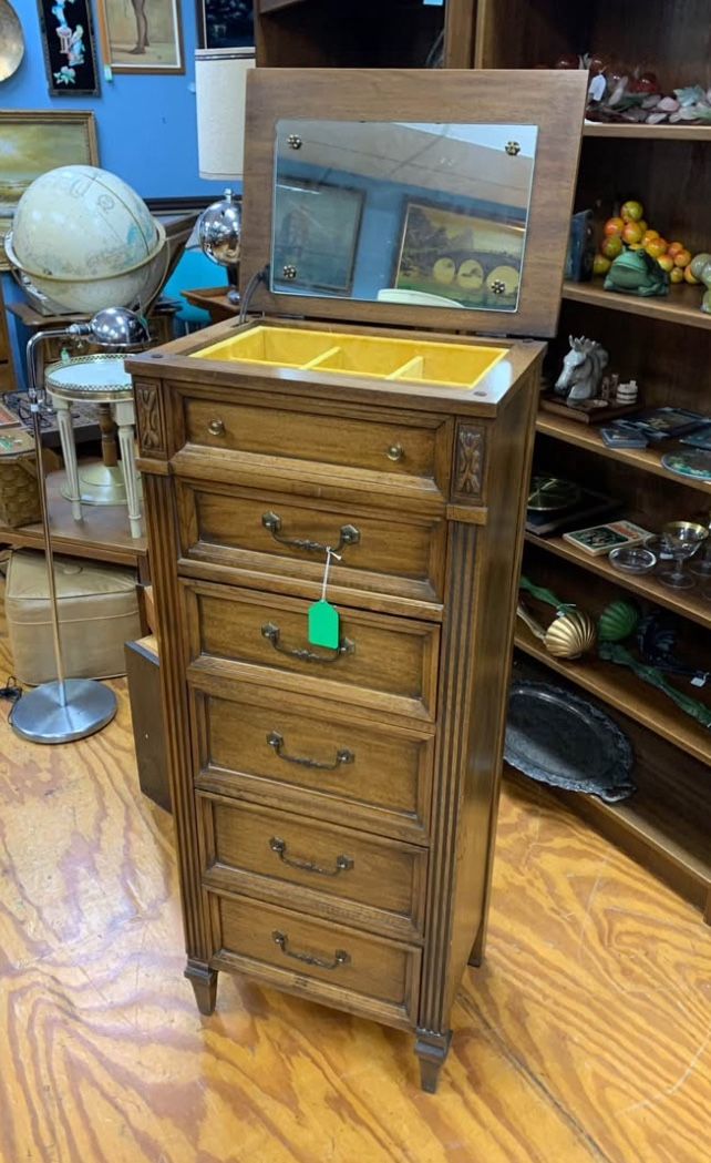 Vintage Lingerie Chest With Jewelry Box
