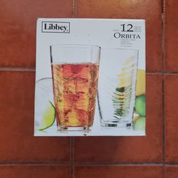 Libbey Orbita 12 Piece Cooler Set, Clear ( Missing 1 Cup )