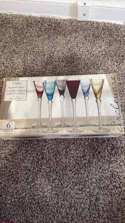 Circleware Twist Cordial Glasses Set of 6 Brand new cordial glasses.”