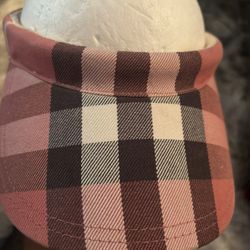 Burberry Vintage Pink Visor Cap Hat Logo Nova Check logo hat accessory head wear