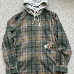 Vans Lopes Hooded Flannel Shirt Size XL Brand New With Tags Attached