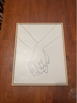 Black and white handholding art