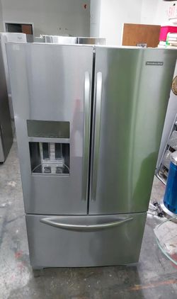 Stainless KitchenAid French Door Fridge with IceMaker