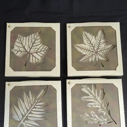 Vtg 2004 Michael Alan Designs Wall Mount Wall Decor ' Boxed Botanicals' Set Of 4