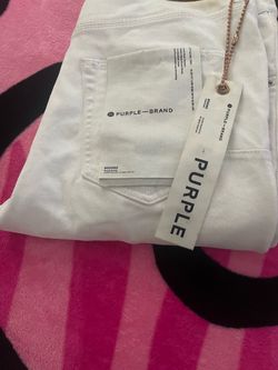 Purple Brand White Slim Fit Low Rise Jeans