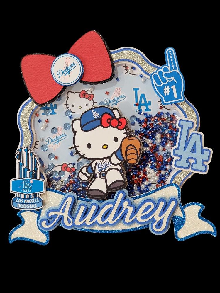 Hello Kitty Dodgers Cake Topper