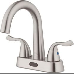 Homewerks 26-B423S-BN-HW Two-Handle 4" Centerset Touchless Brushed Nickel Bathroom Faucet