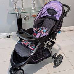Baby Trend EZ Ride 5 Stroller – Purple/Black Butterfly