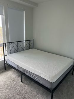 Queen Bed Frame + Novilla Memory Foam Mattress for Sale 🛏️