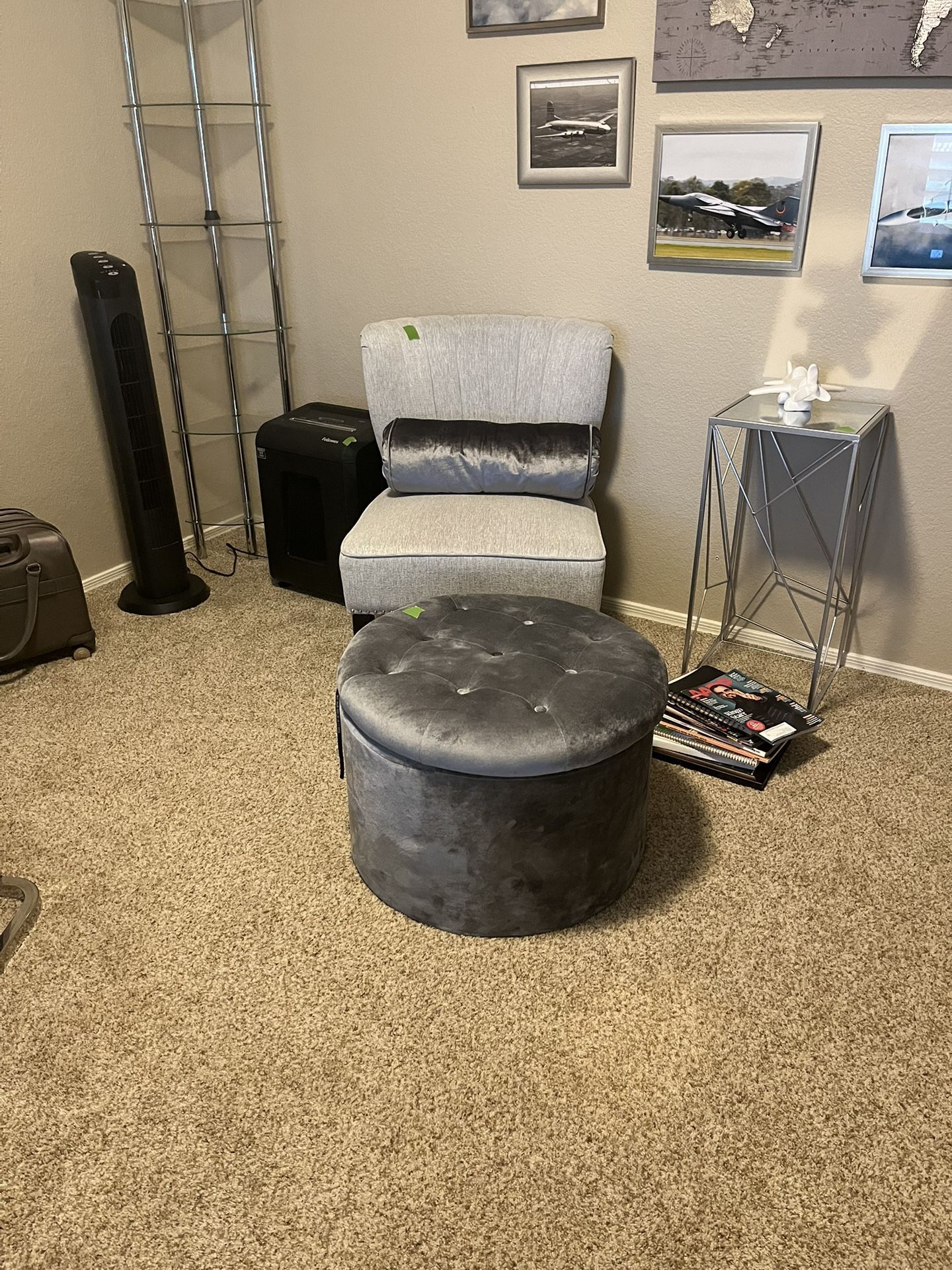 Chair And Storage Ottoman