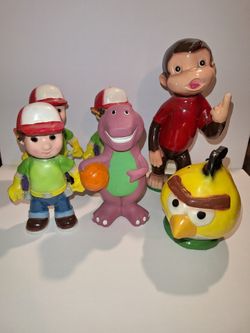 Alcancias / Piggy Banks Handy Manny, Barney, Angry Birds, Curious George