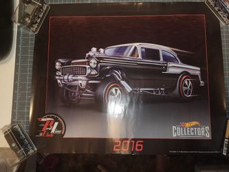 Hot Wheels 2016 Membership Bel Air Gasser Original Poster Black And Silver