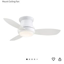 3 New Minka-Aire Concept II 44in. Indoor White Ceiling Fan with Integrated LED Light and Remote Control