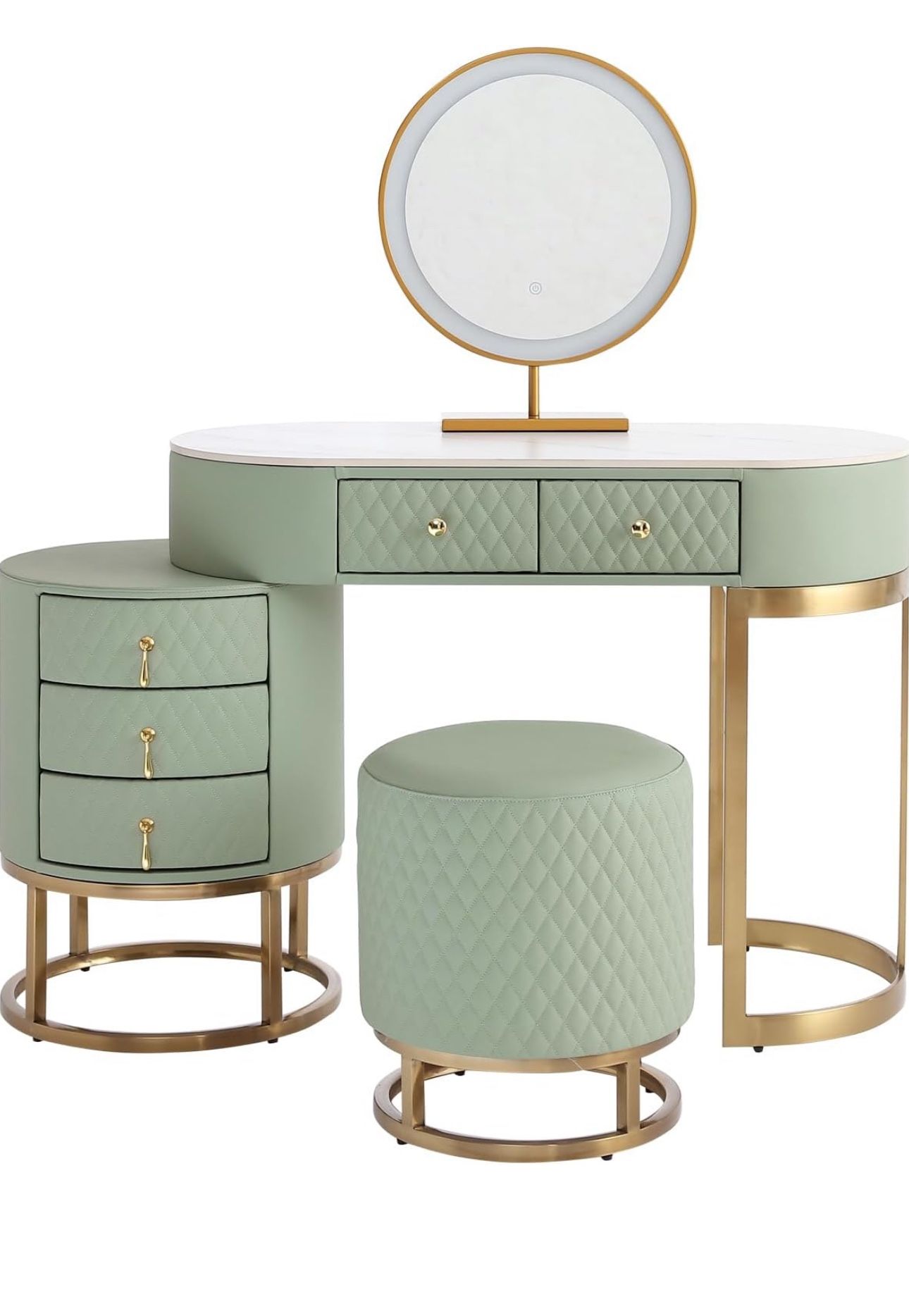 slim fit dress slacks Faux Leather Vanity Stool Chair Set of 2 for Makeup Room and Living Ro –  Level Up Desks main image 1