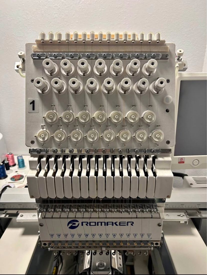 15 needle professional embroidery machine