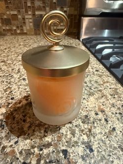Decorative Candle with Gold Lid