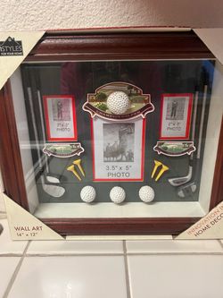 Golf Champion Shadow Box Photo Frame Wall Art