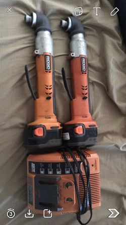 Ridget Angle drills 2 and 2 batteries and 1 charger