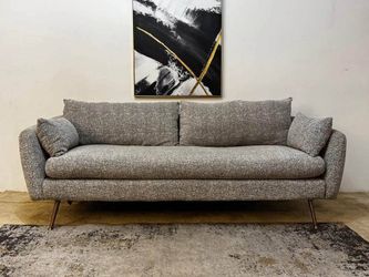 Black & White Patterned 3-Seater Sofa