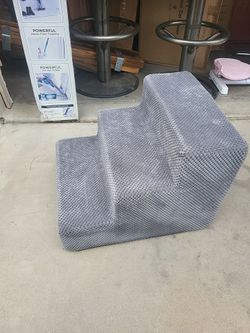 Gray Foam Pet Steps for Dogs or Cats