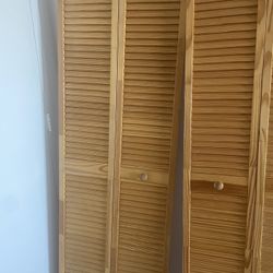 Bi Fold Closer Doors-Sold Wood-14"x80". 