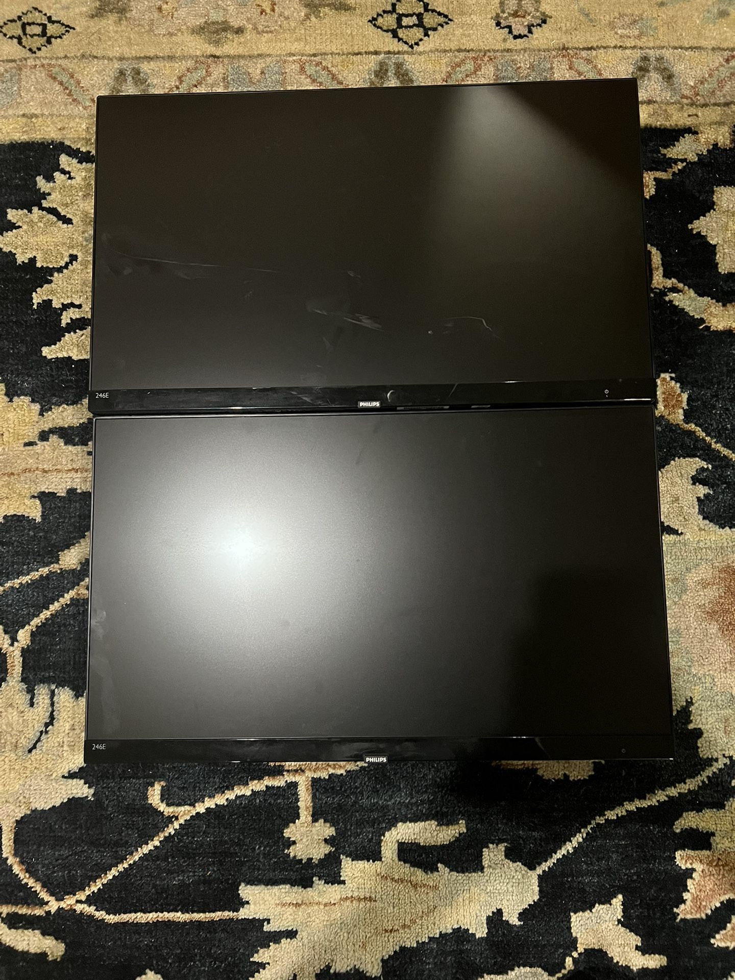 Used Philips 24in Monitors + Huanuo Dual Monitor Stand