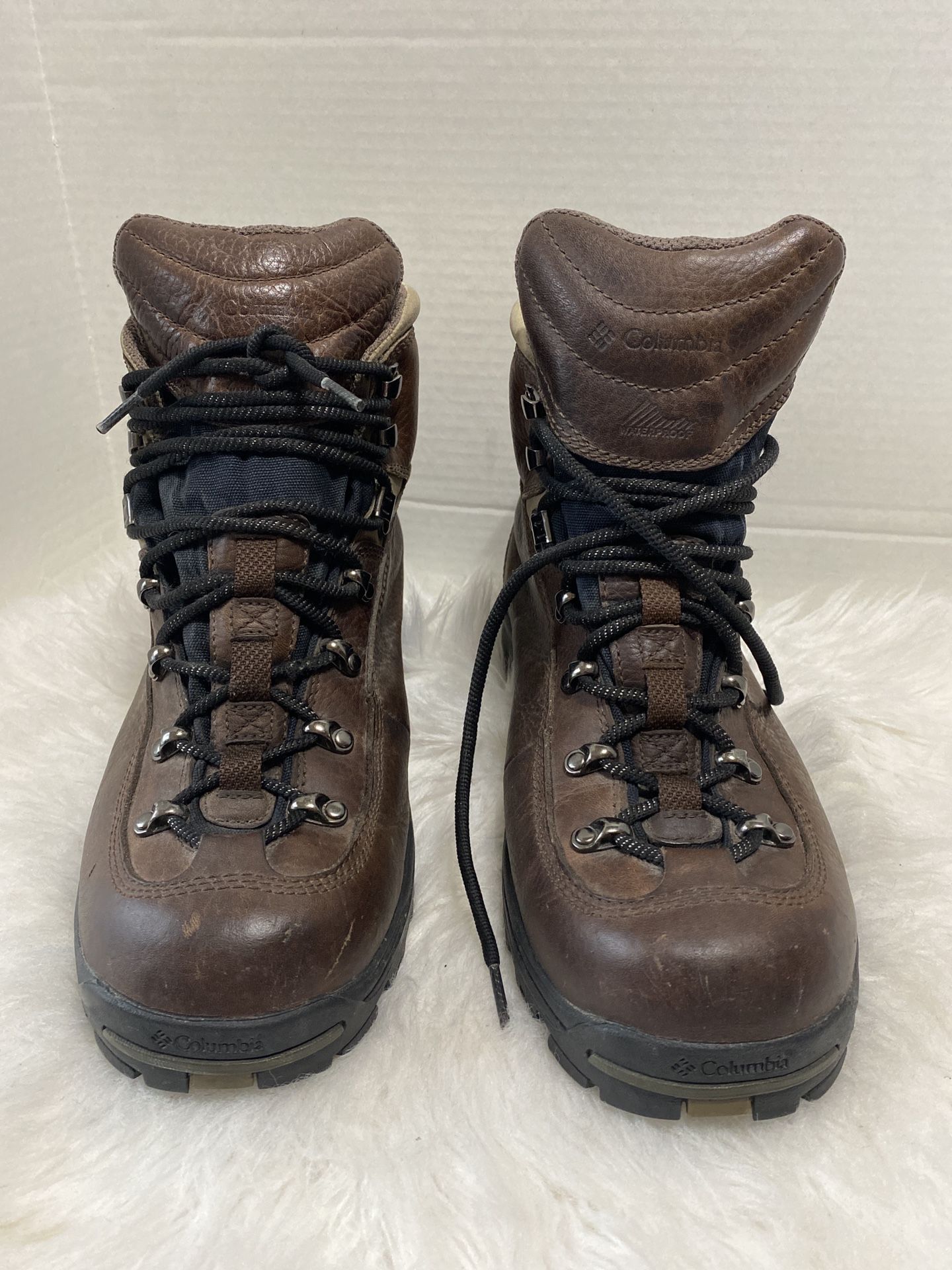 COLUMBIA "ELKRIDGE II" BROWN WATERPROOF LEATHER HIKING BOOTS Sz 10 Us Mens