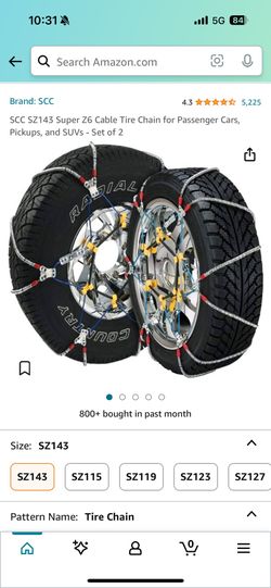 SCC SZ143 super z6 snow chain tire chain for cars and SUVs