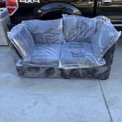 Beige Loveseat Living room Couch Bedroom Bedside Sofa Super Soft 