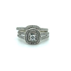 10kt White Gold Womens Diamond Engagement Ring 4.90grams Size 7 1/2 158140 11
