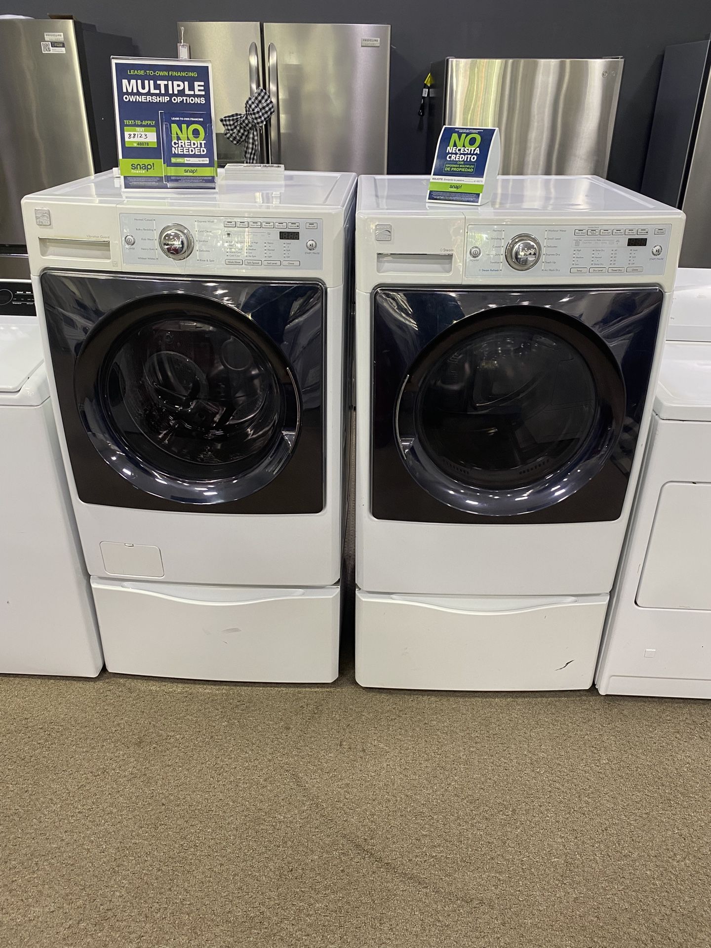 Kenmore Washer and Electric Dryer Set With Steam Care