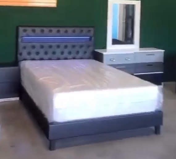 Bed Frame Black Full Size New (Mattress Sale For Separate)