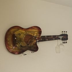 40" Beautiful Metal Guitar Wall Decorative Arts