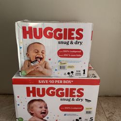 Huggies Dippers Size 5 And 1