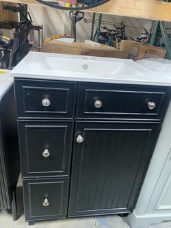 $165 Each 24” Solid Wood Frame Bathroom Vanity with Sink